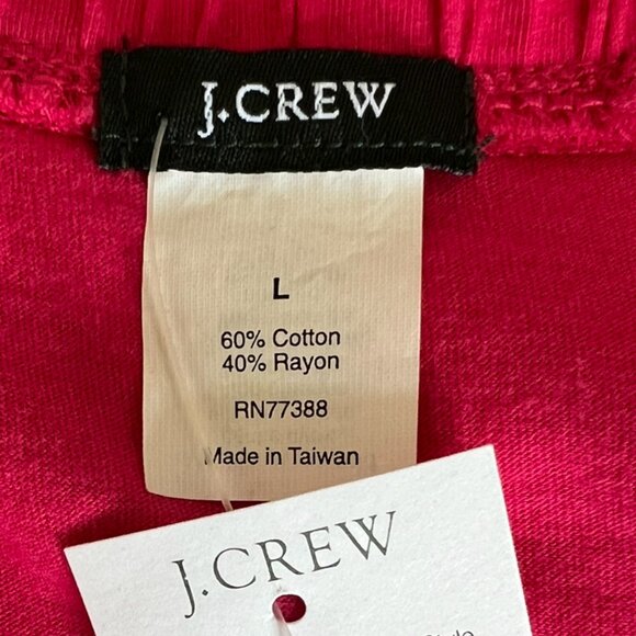 J. Crew NEW Sleeveless V Neck Knit Dress In Fuchsia Pink Size L - Picture 12 of 14